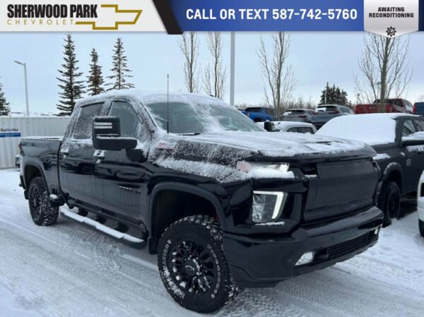 Used 2021 Chevrolet Silverado 2500HD LTZ 6.6L Diesel Midnight Edition 4WD 6-Speed Automatic Crew Cab Pickup on Sale Online at Sherwood Park Auto Credit