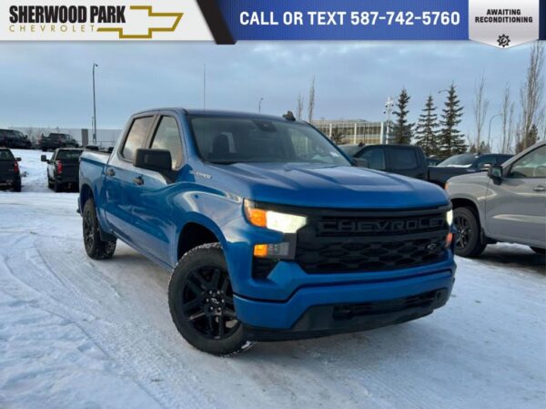 Used 2022 Chevrolet Silverado 1500 Custom 2.7L 4WD 8-Speed Automatic Crew Cab Pickup on Sale Online at Sherwood Park Auto Credit